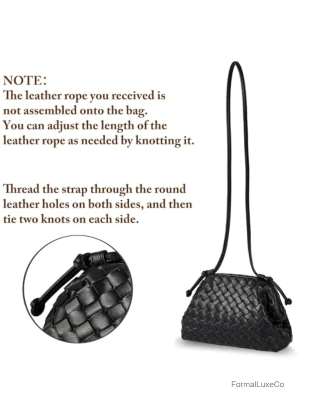 Woven Pleated Vegan Leather Evening Clutch Purse